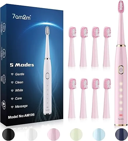 7AM2M Sonic Electric Toothbrush For Adults and Kids Rechargeable