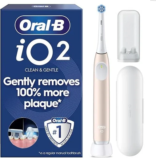 Oral-B iO2 Electric Toothbrush 1 Gentle Care Toothbrush Head 1 Travel Case 1 Travel Refill Holder